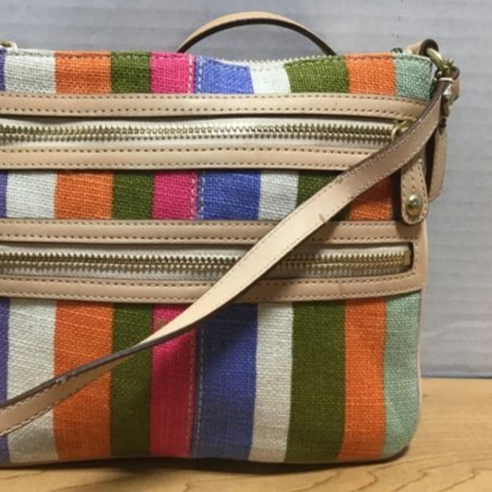 NWT COACH Legacy Linen Crossbody